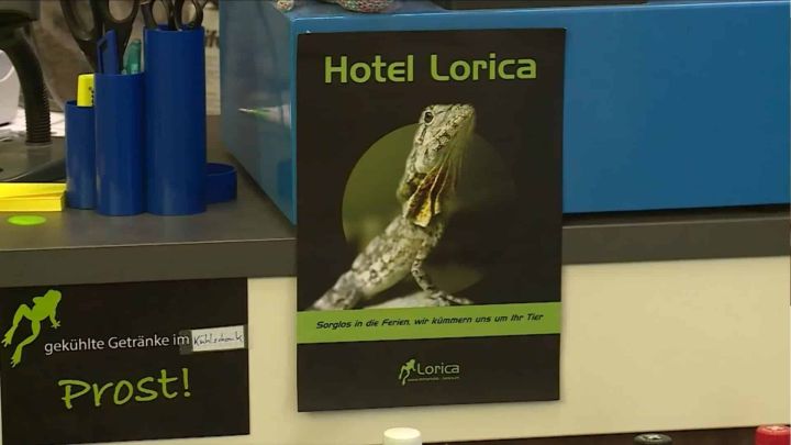 Hinweisschild im Eingangsbereich zum Angebot "Hotel Lorica"