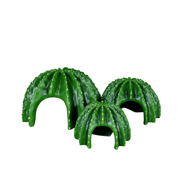 drei verschieden Grosse Höhlen in Kaktusoptik