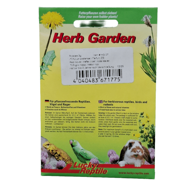 Rotklee Samen in gelbem Beutel